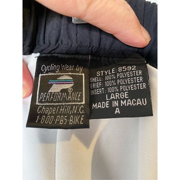 Vtg Performance Gear Mens Cycling Mountain Biking Short L Black Padded Quick Dry - Picture 4 of 5
